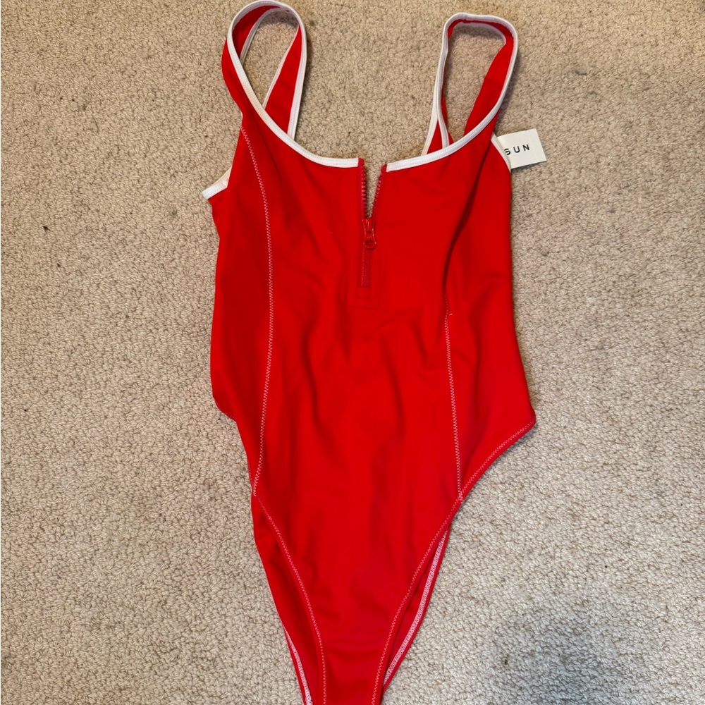 PACSUN Red One Piece Swimsuit